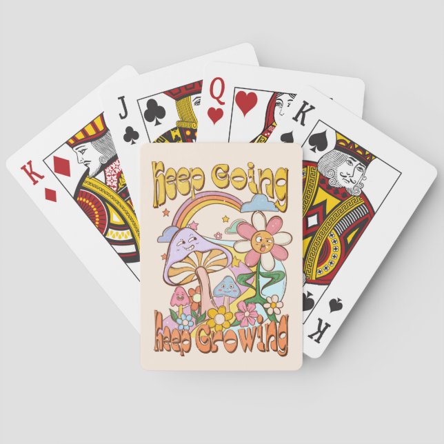 Keep Going Keep Growing Playing Cards (Back)