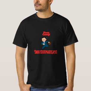 Keep Going Motivational Running Man Design T-Shirt