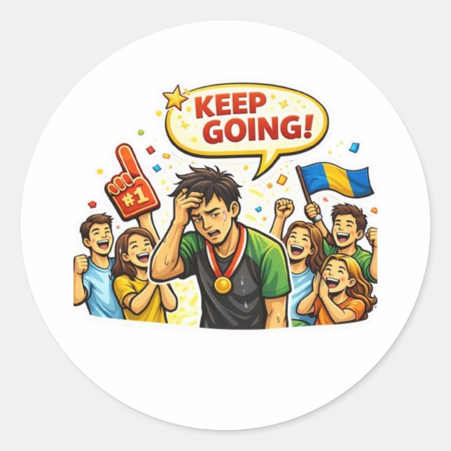 Keep Going Motivational Sticker (Front)