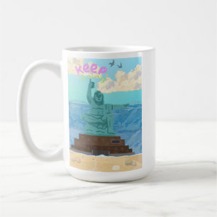 Keep Going Nagasaki Peace Statue Cute Illustration Coffee Mug
