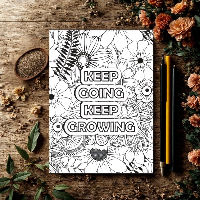 Keep Going Quote | Colour Your Own Greeting (Creator Uploaded)