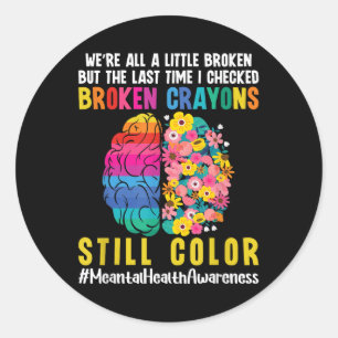 Keep Going Semicolon Mental Health Awareness Classic Round Sticker
