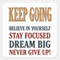 Keep Going Vintage Motivational Typography