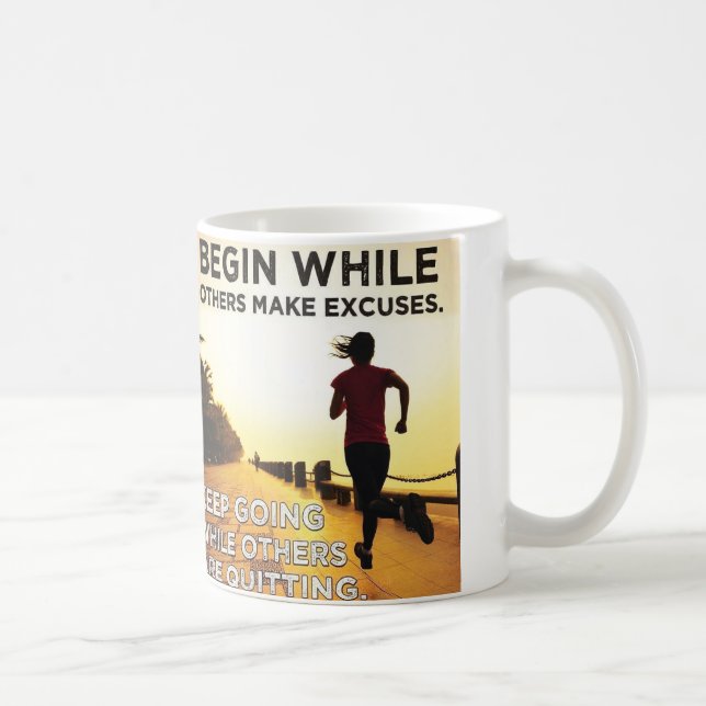 Keep Going - Women's Running Workout Motivation Coffee Mug (Right)