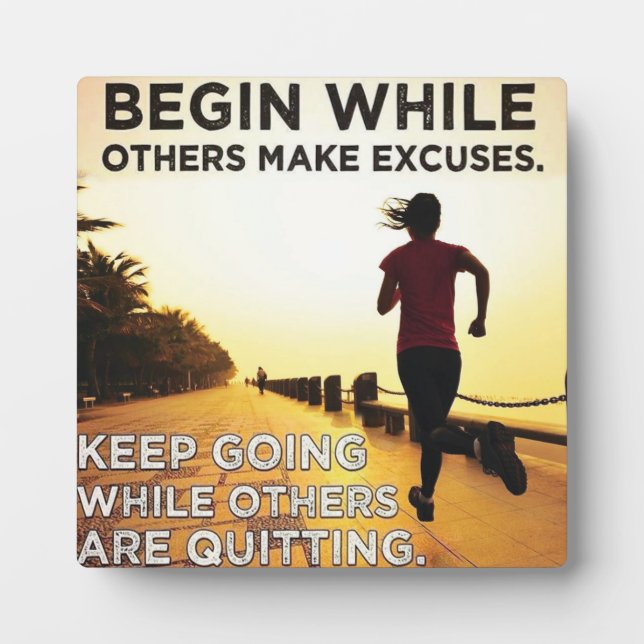 Keep Going - Women's Running Workout Motivational Plaque (Front)