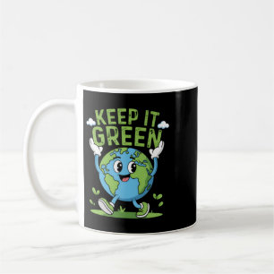 Keep Green Earth Day Cute Teacher Kids Girl Women Coffee Mug