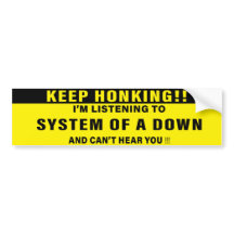 Keep Honking Bumper Sticker, Custom Car Sticker