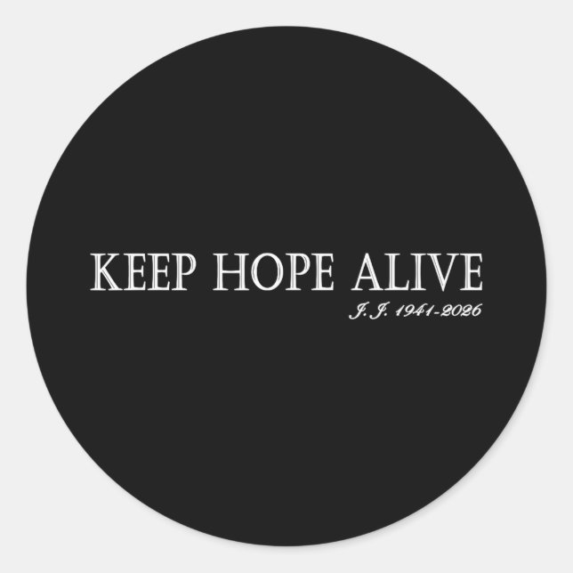 Keep hope alive Keep hope alive  Classic Round Sticker (Front)