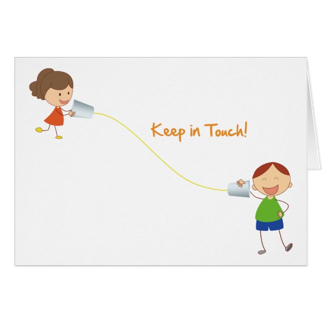 Keep in touch card (kids) (Front Horizontal)