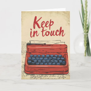 Keep in Touch Vintage Typesetter Holiday Card