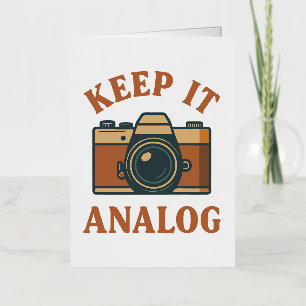 Keep it analogue foil holiday card
