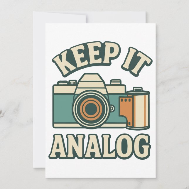 Keep it analogue invitation (Front)