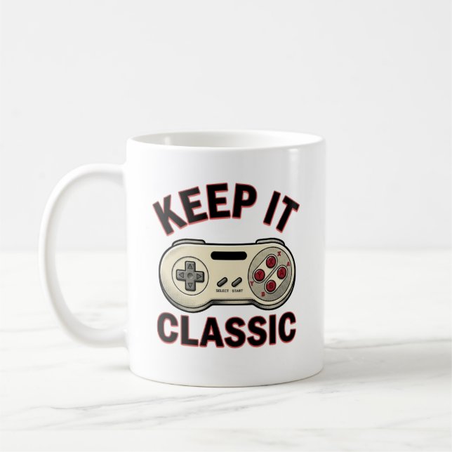 Keep It Classic Retro Video Game Controller Mug (Left)