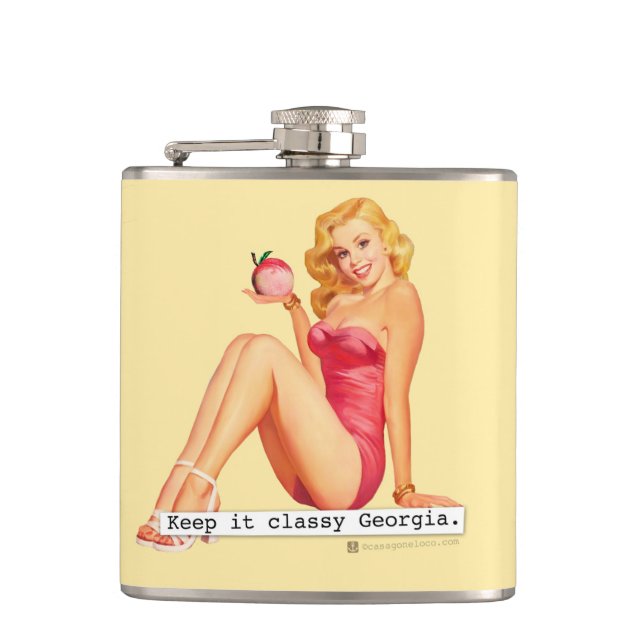 Keep it Classy Georgia Hip Flask (Front)