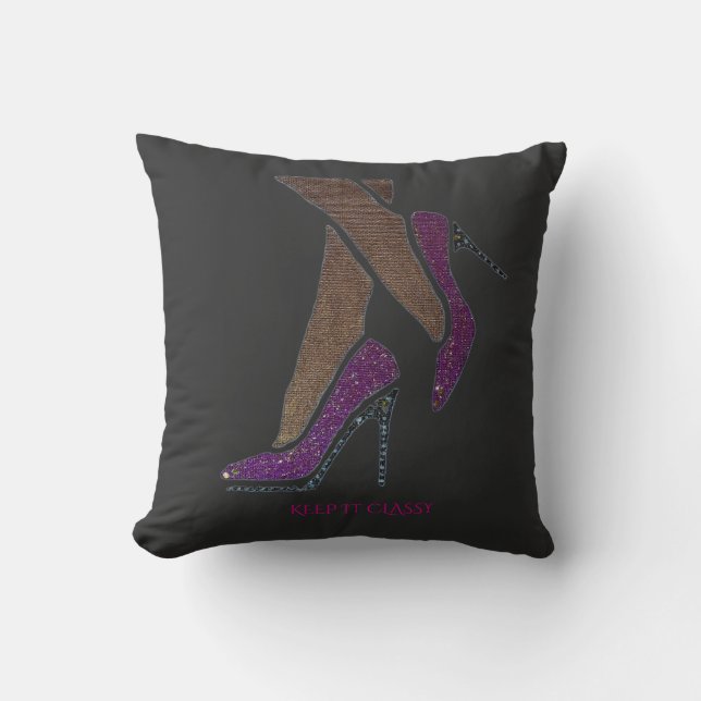 KEEP IT CLASSY - PURPLE CUSHION (Front)