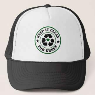 Keep It Clean For Green Logo Trucker Hat