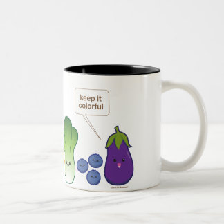 Keep It Colourful (Simple Design) Two-Tone Coffee Mug