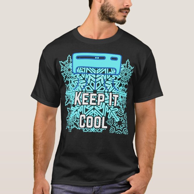 Keep It Cool Aesthetic Typography Design | Chill V T-Shirt (Front)