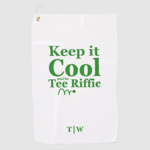 Keep It Cool And Be Tee Riffic Initials Golf Towel