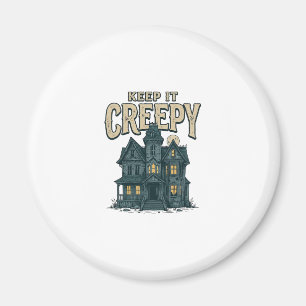 Keep It Creepy Vintage Haunted House Halloween Des Magnet