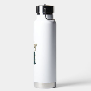 Keep It Creepy Vintage Haunted House Halloween Des Water Bottle