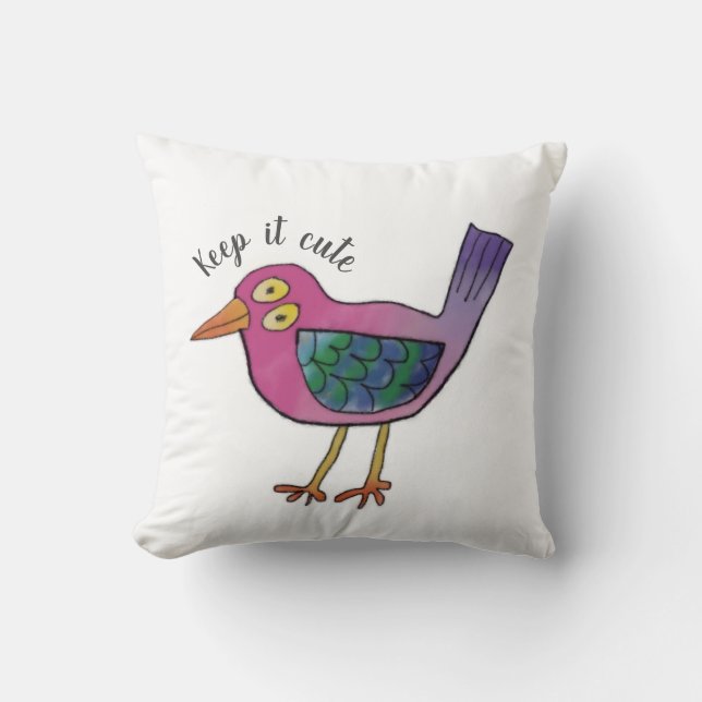 Keep it cute bird cushion (Front)