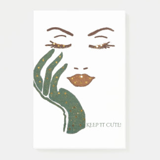 KEEP IT CUTE! SERIES - DARK GREEN POST-IT NOTES