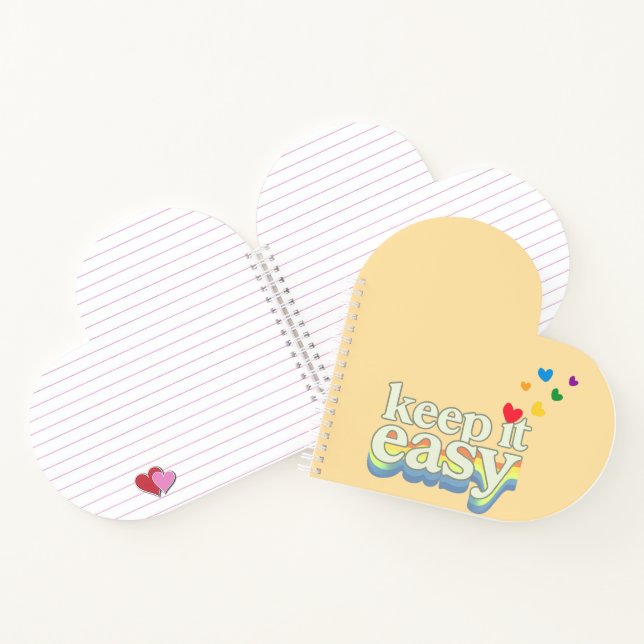 Keep It Easy Retro Pride Typography Design Notebook (Inside)