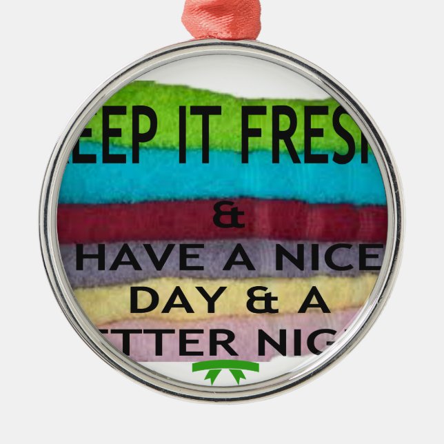 keep it freesh metal tree decoration (Front)