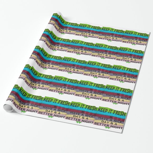 keep it freesh wrapping paper (Unrolled)
