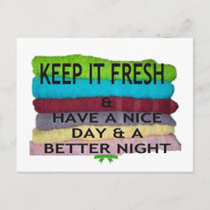 keep it fresh Text Art Design Art Postcard