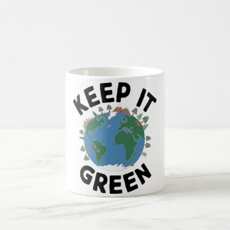 Keep It Green – Nature & Earth Illustration Coffee Mug