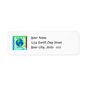 Keep It Green Save Earth Environment Art Return Address Label