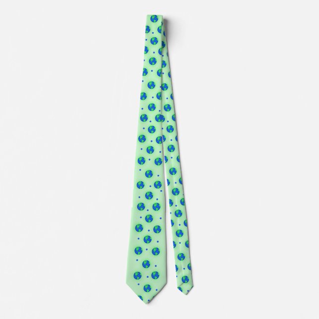 Keep It Green Save Earth Environment Art Tie (Front)