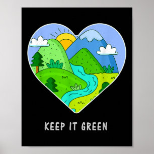 Keep It Green Save The Planet Earth Day 2021 Gift Poster