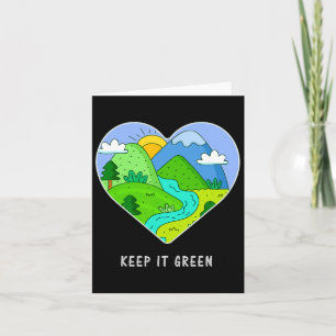 Keep It Green Save The Planet Earth Day Gift Idea  Card