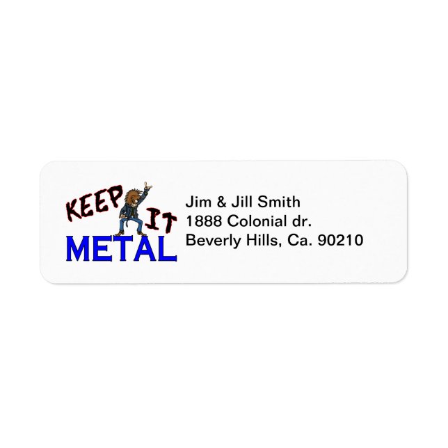 Keep It Metal Return Address Label (Front)
