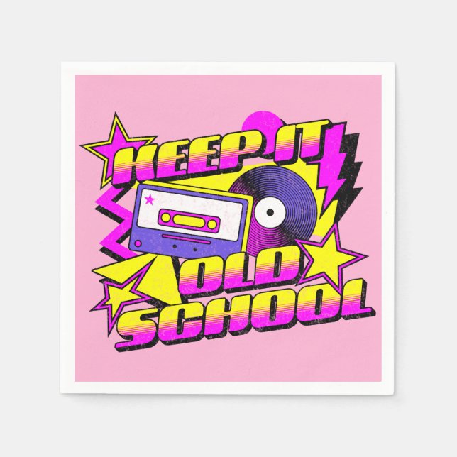 Keep it old school napkin (Front)