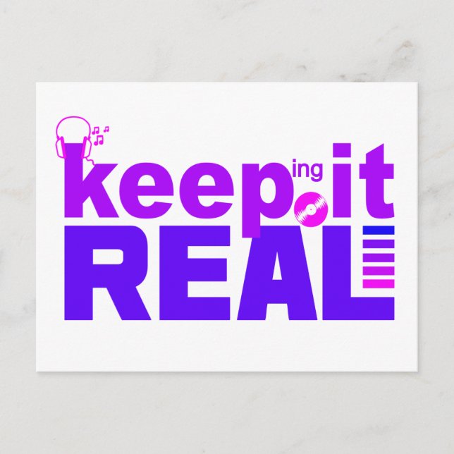 Keep It Real postcard (Front)