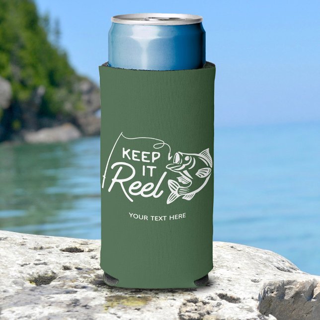 Keep It Reel Fishing Father's Day Gift Seltzer Can Cooler (Creator Uploaded)