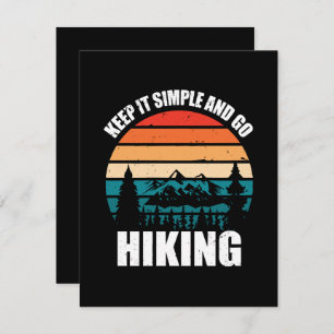 Keep It Simple And Go Hiking Card