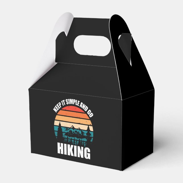 Keep It Simple And Go Hiking Favour Box (Front Side)