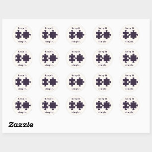 Keep it Simple Classic Round Sticker