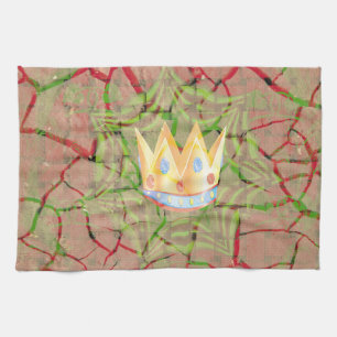 Keep It Simple: Cracked Earth Royal Clarity Art Tea Towel