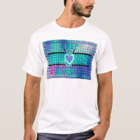 Keep It Simple: Cyan Heart & Clarity Pattern Art