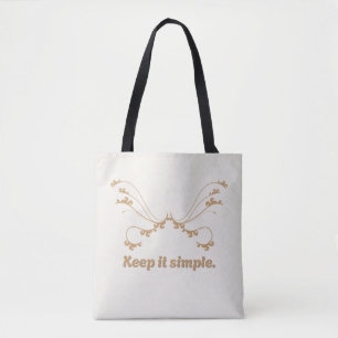 'Keep It Simple' Elegant Minimalist Tote Bag