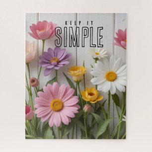 "Keep It Simple" Floral Jigsaw Puzzle