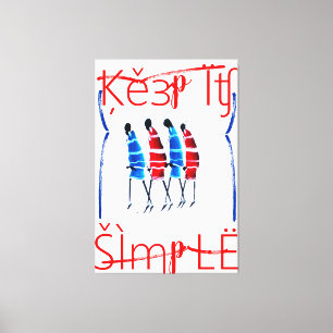 Keep It Simple lovely Kenyan Maasai figure sticks Canvas Print