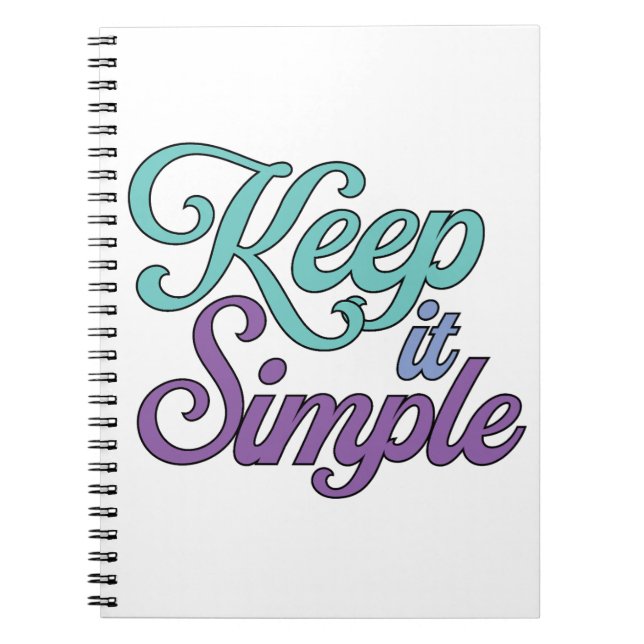 Keep It Simple Notebook (Purple) (Front)