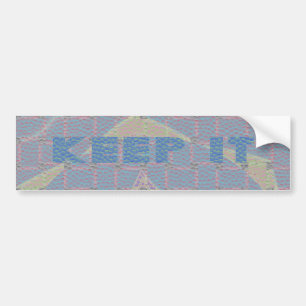 Keep It Simple: Pastel Royal Clarity Pattern Art Bumper Sticker